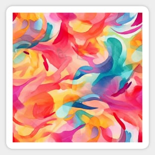 Captivating Colorful Abstract Fabric Pattern - Seamless Swirls & Geometric Design for Fashion and Home Decor #2 Sticker